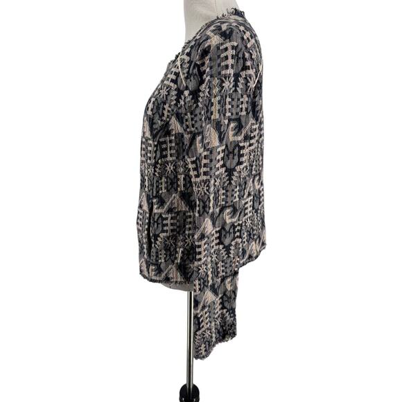 Hei Hei Anthropologie Tinsley Fafo Textured Jacquard Long Sleeve Jacket Size 10 - Picture 2 of 7